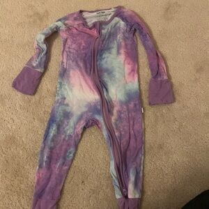 Little sleepies purple watercolor 6-12 zippy